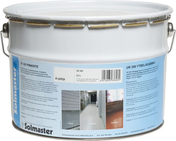 Põranda-ja seinavärv Solmaster UR300 9 l, valge