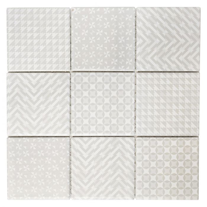 Mosaiik Quadrat Geo hall 30 x 30 cm