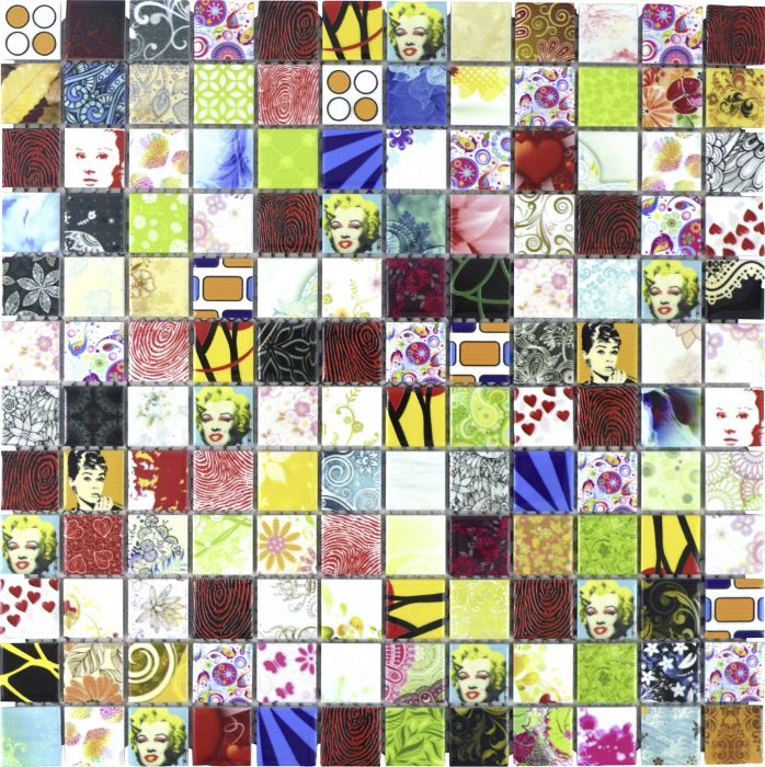 Mosaiik Quadrat Mix CG STAR 30x30 cm