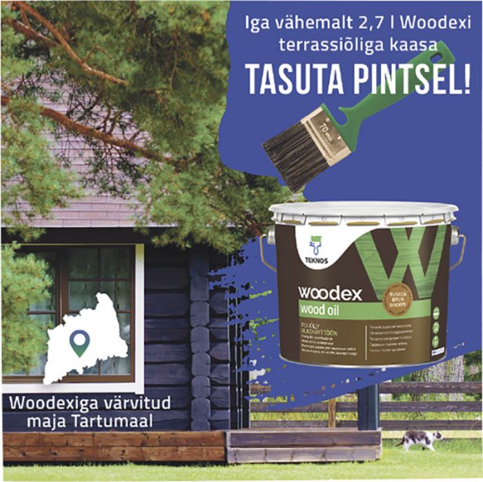 Puiduõli Teknos Woodex Wood Oil, pruun 9 l