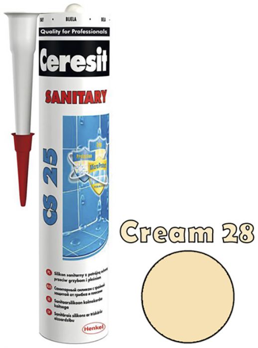 Sanitaarsilikoon Ceresit CS25 Cream 28