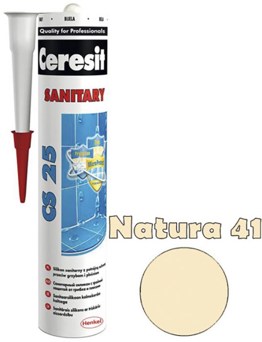Sanitaarsilikoon Ceresit CS25 Natura 41