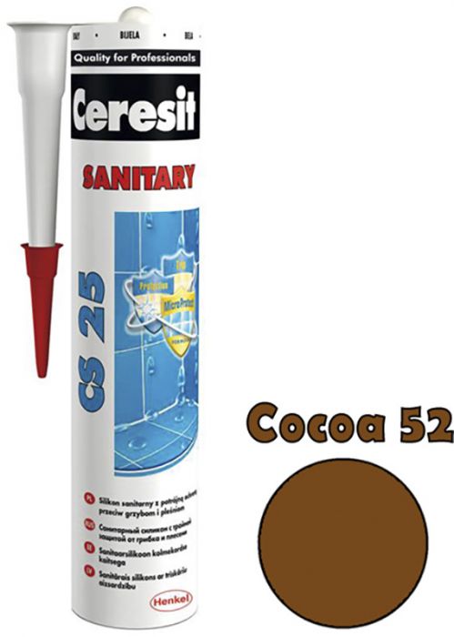 Sanitaarsilikoon Ceresit CS25 Cocoa 52