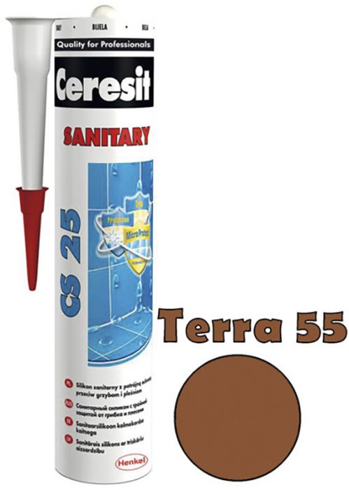 Sanitaarsilikoon Ceresit CS25 Terra 55