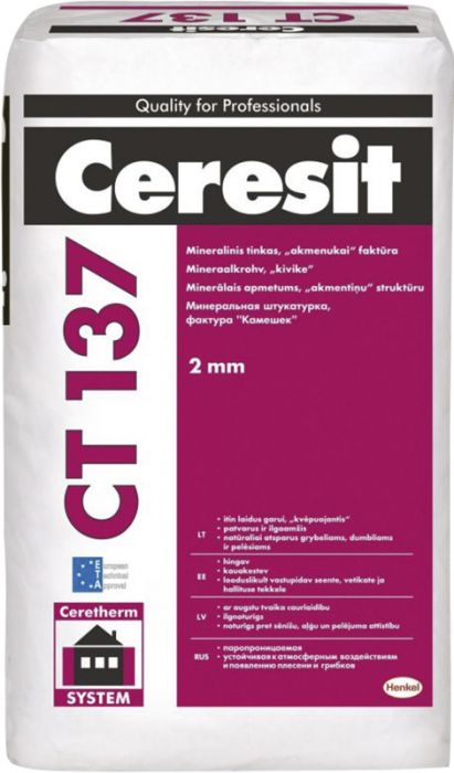 Mineraalkrohv Ceresit CT 137 2mm hall 25 kg
