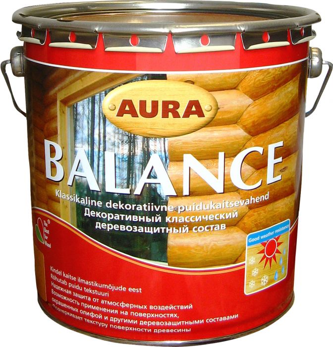 Puidukaitsevahend Aura Balance, oregon 2,7 l