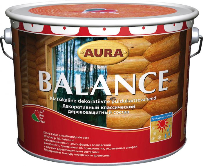 Puidukaitsevahend Aura Balance, värvitu 9 l
