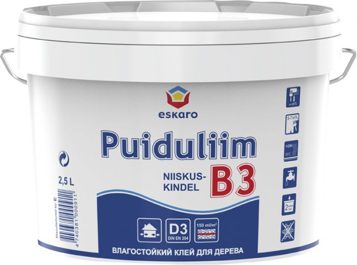 Niiskuskindel puiduliim B3