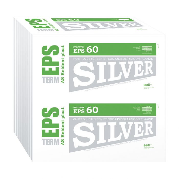 Soojustusplaat EPS 60 Silver, 150 mm
