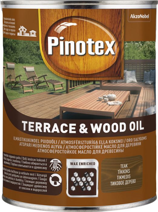 Puiduõli Pinotex Terrace&Wood Oil 1 l, teak