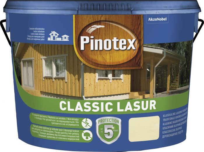 Puidukaitsevahend Pinotex Classic Lasur 10 l, värvitu