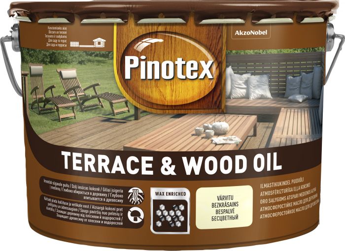 Puiduõli Pinotex Terrace&Wood Oil 10 l, värvitu