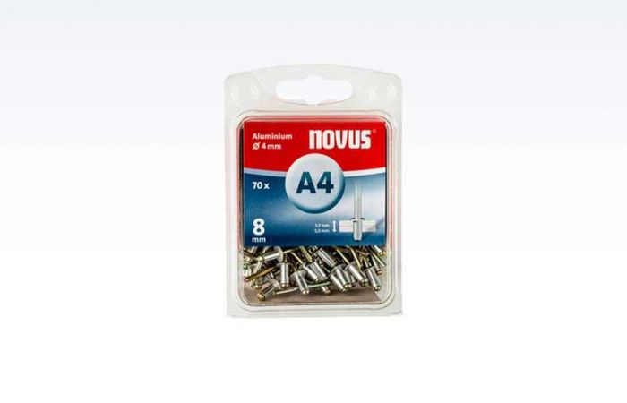 Alumiinium needid Novus A4 x 8 mm 70 tk