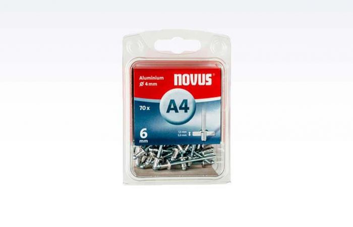Alumiinium needid Novus A4 x 6 mm 70 tk