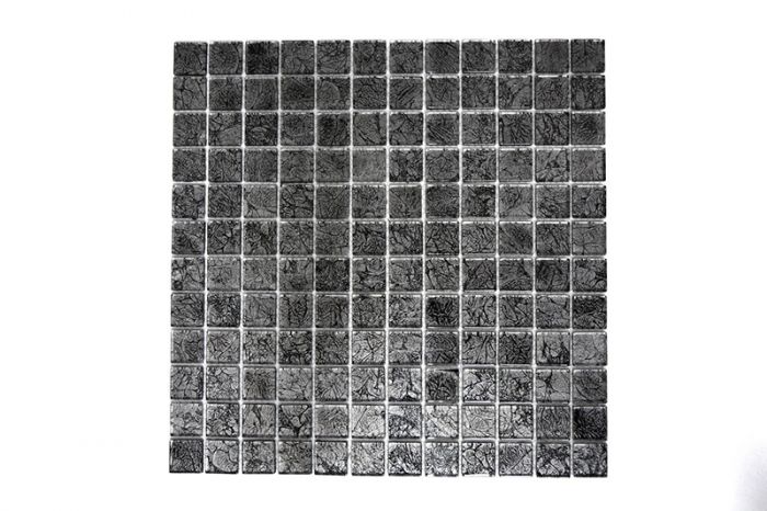 Klaasmosaiik Quadrat Uni must 30 x 30 cm
