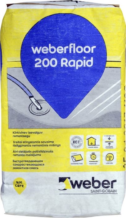 Isetasanduv põrandasegu Weber Floor 200 Rapid 20 kg