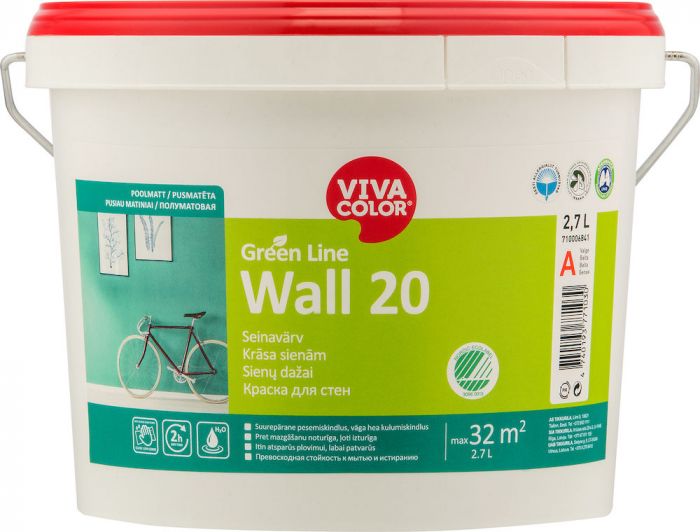 Seinavärv Vivacolor Green Line Wall 20, poolmatt