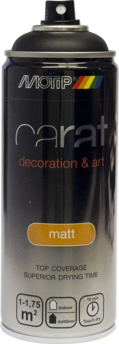Aerosoolvärv Motip Carat Decoration & Art Black matt 400 ml