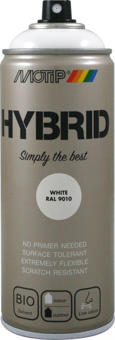 Aerosoolvärv Motip Hybrid Pure White 400 ml