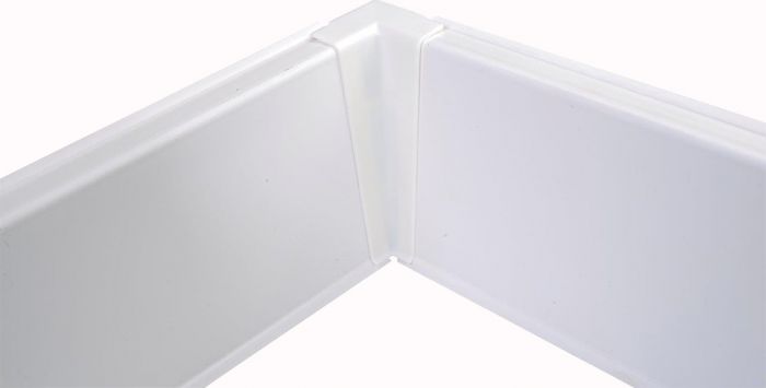 Põrandaliistu sisenurk PVC valge 22 x 75 mm