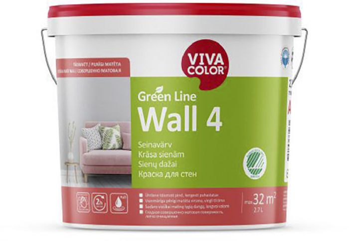 Seinavärv Green Line Wall 4 2,7 l