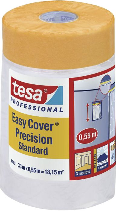 Kaitsekilega maalriteip Tesa Easy Cover Precision 33 x 0,55 m