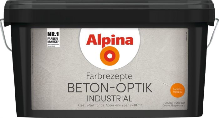 Dekoratiivvärv Alpina Farbrezepte BETON-OPTIK 3 l + 1,1 l