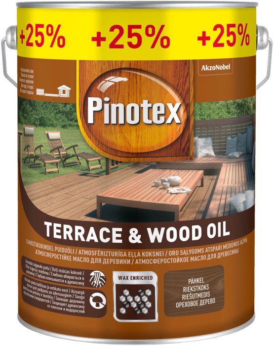 Puiduõli Pinotex Terrace&Wood Oil 4 l + 1 l, pähkel