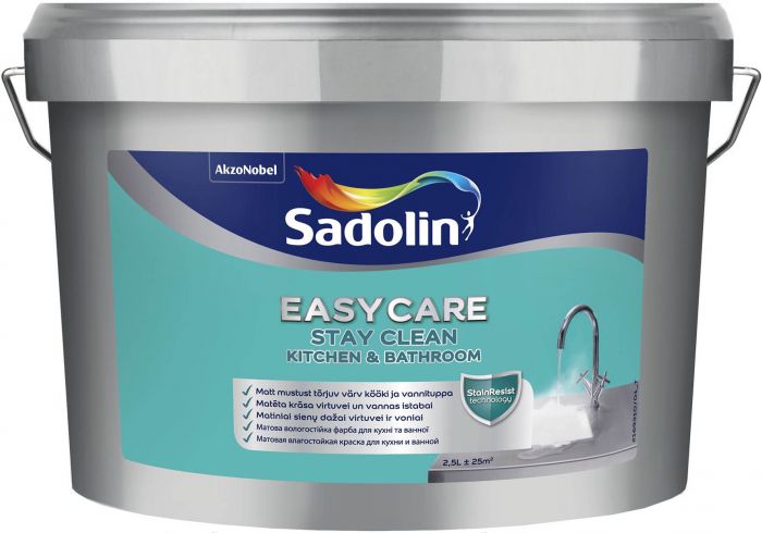 Köögi- ja vannitoavärv Sadolin EasyCare 2,5 l