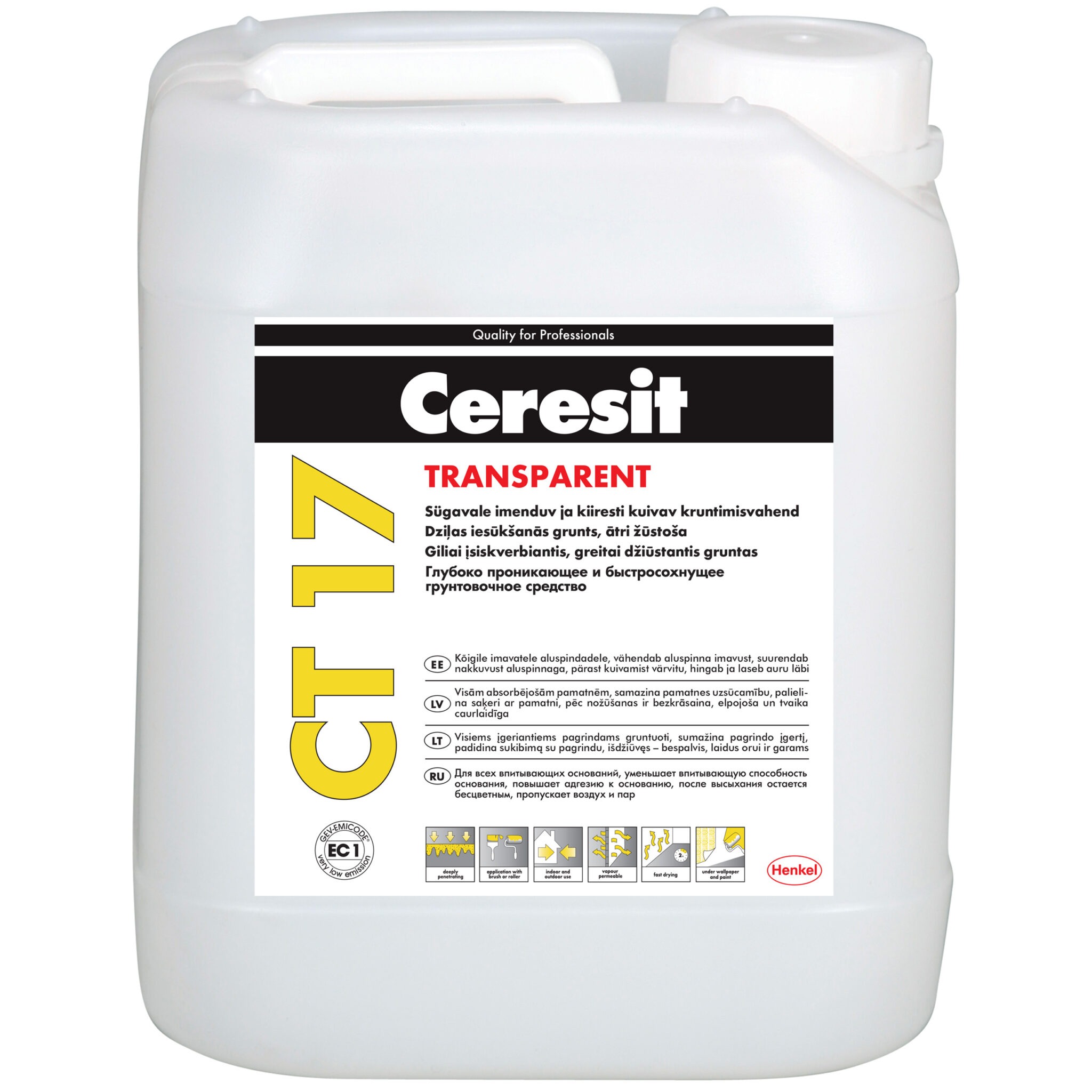 KRUNTIMISVAHEND CERESIT CT-17 TRANSPARENT 10L - Ehitusmaterjalide ...