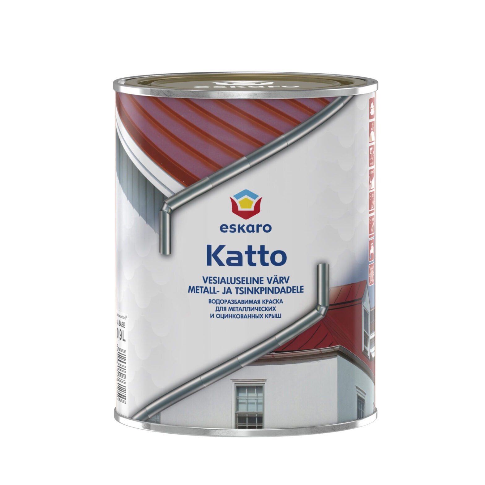 METALLPINDADE VÄRV KATTO PUNANE 0,9L