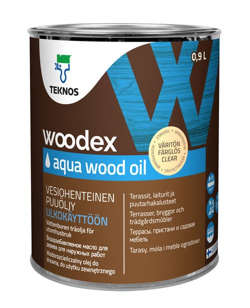 VESIALUSELINE PUIDUÕLI VÄLISTÖÖDEKS TEKNOS WOODEX WOOD OIL CLEAR 0,9L