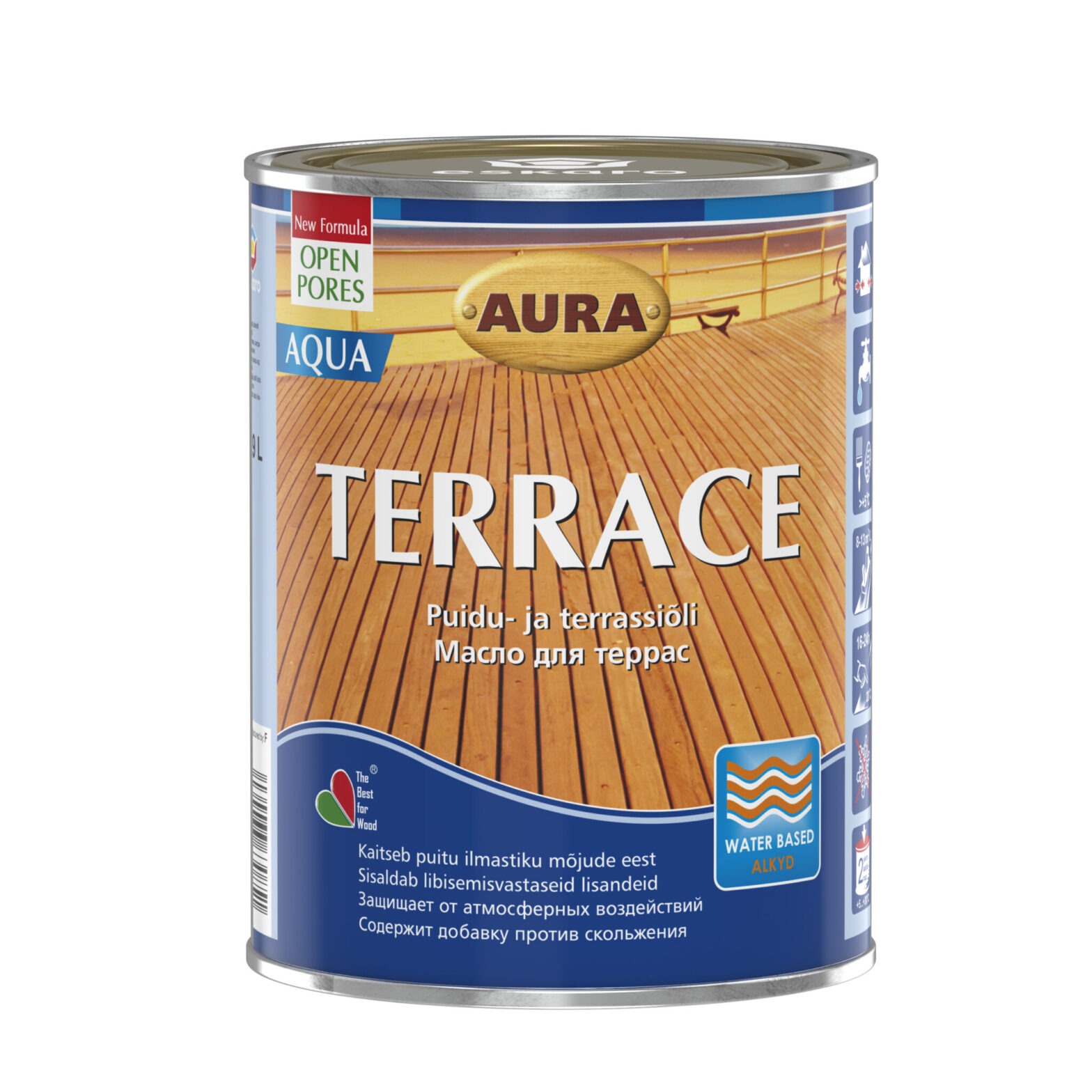 TERRASSIÕLI TERRACE AQUA LÄBIPAISTEV 0,9L