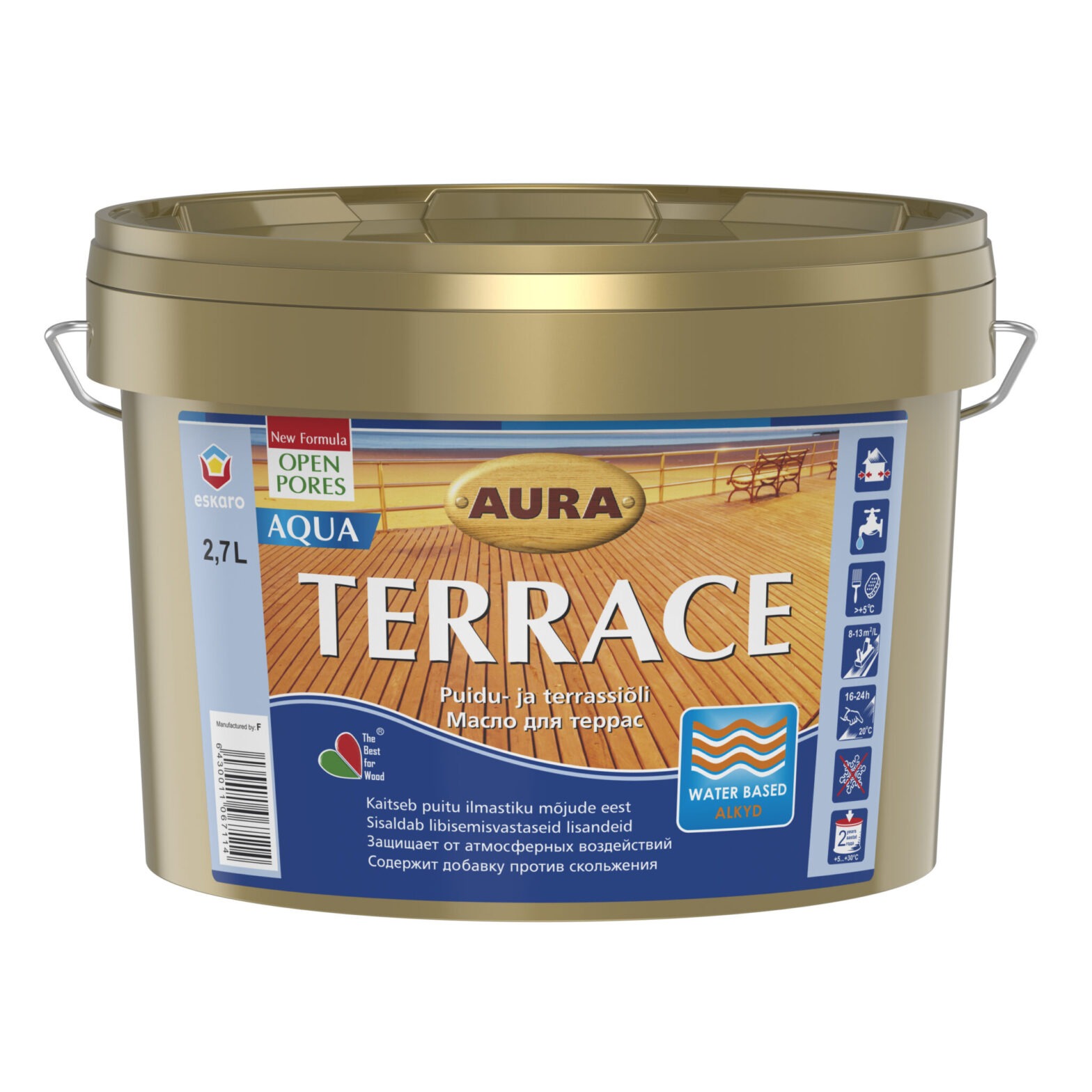 TERRASSIÕLI TERRACE AQUA LÄBIPAISTEV 2,7L