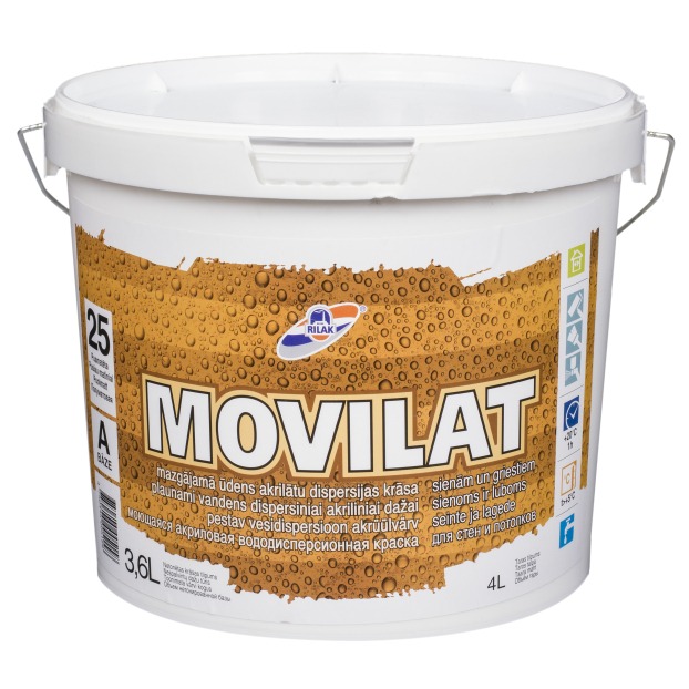 PESTAV POOMATT VESIDISPERSIOONVÄRV MOVILAT-25 3.6L