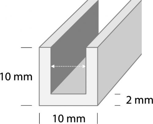 HOBI U-LIIST DUURI U1 W2 10x10x2mm VALGE 2m