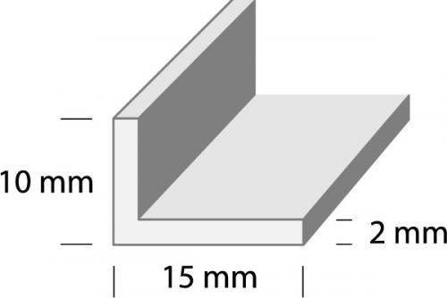 NURGALIIST DUURI L1 HE3 15x10x2mm HÕBE 3m