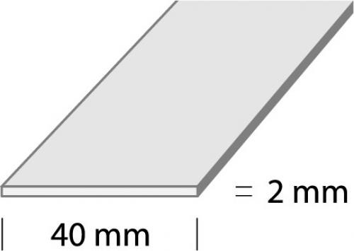 LATTRAUD DUURI I3 HE1 40x2mm HÕBE 1m