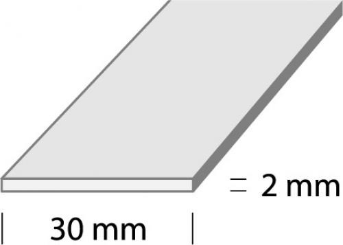 LATTRAUD DUURI I2 HE1 30x2mm HÕBE 1m