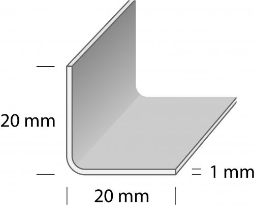 NURGALIIST DUURI L3 RST1 20x20x1mm ROOSTEVABA 1m