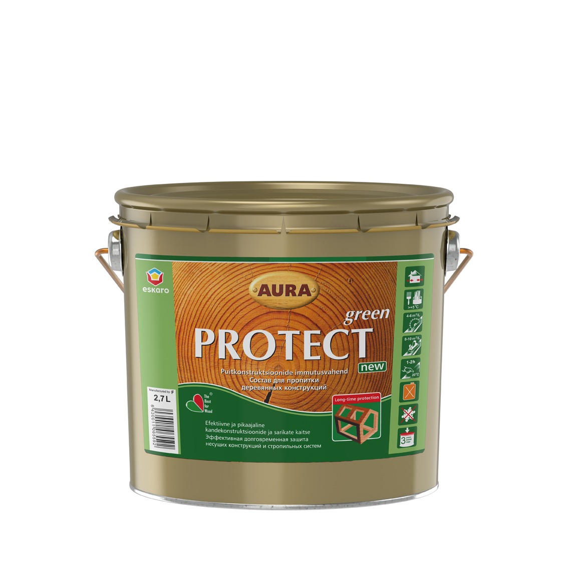 PUIDUIMMUTI ESKARO AURA PROTECT GREEN 2,7L