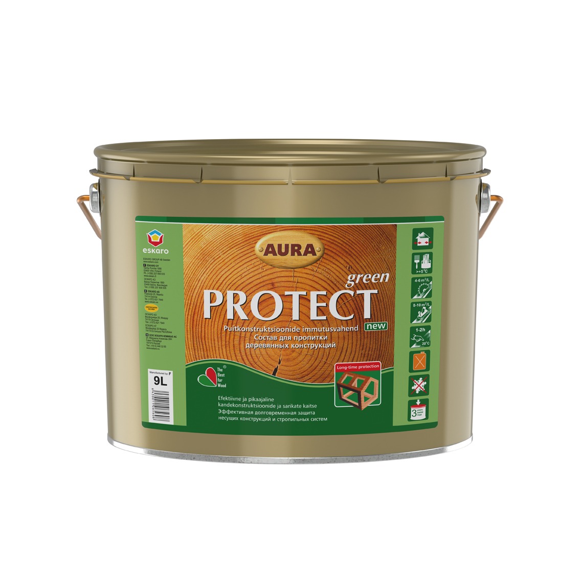 PUIDUIMMUTI ESKARO AURA PROTECT GREEN 9L