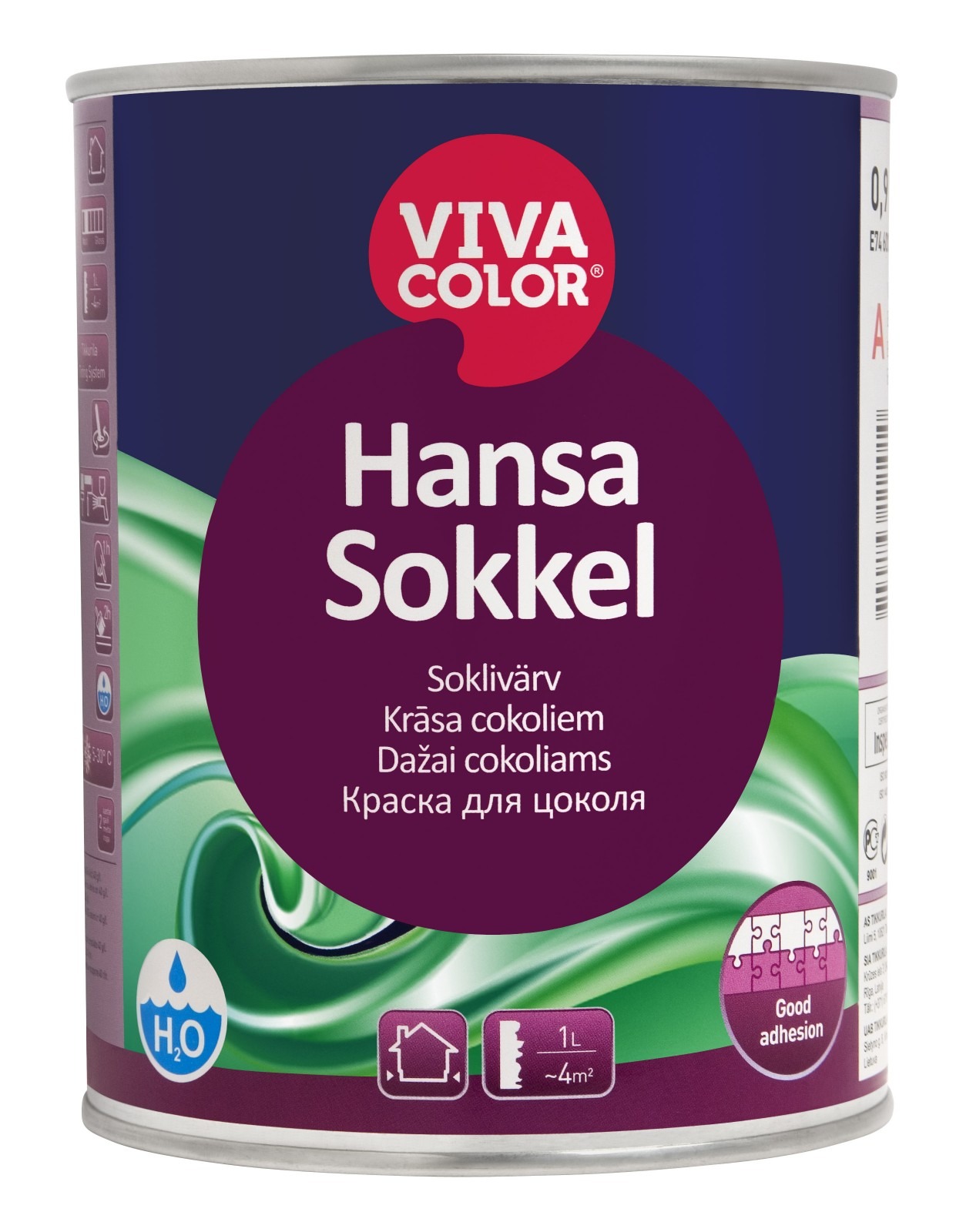 SOKLIVÄRV VIVACOLOR HANSA SOKKEL A 0,9L