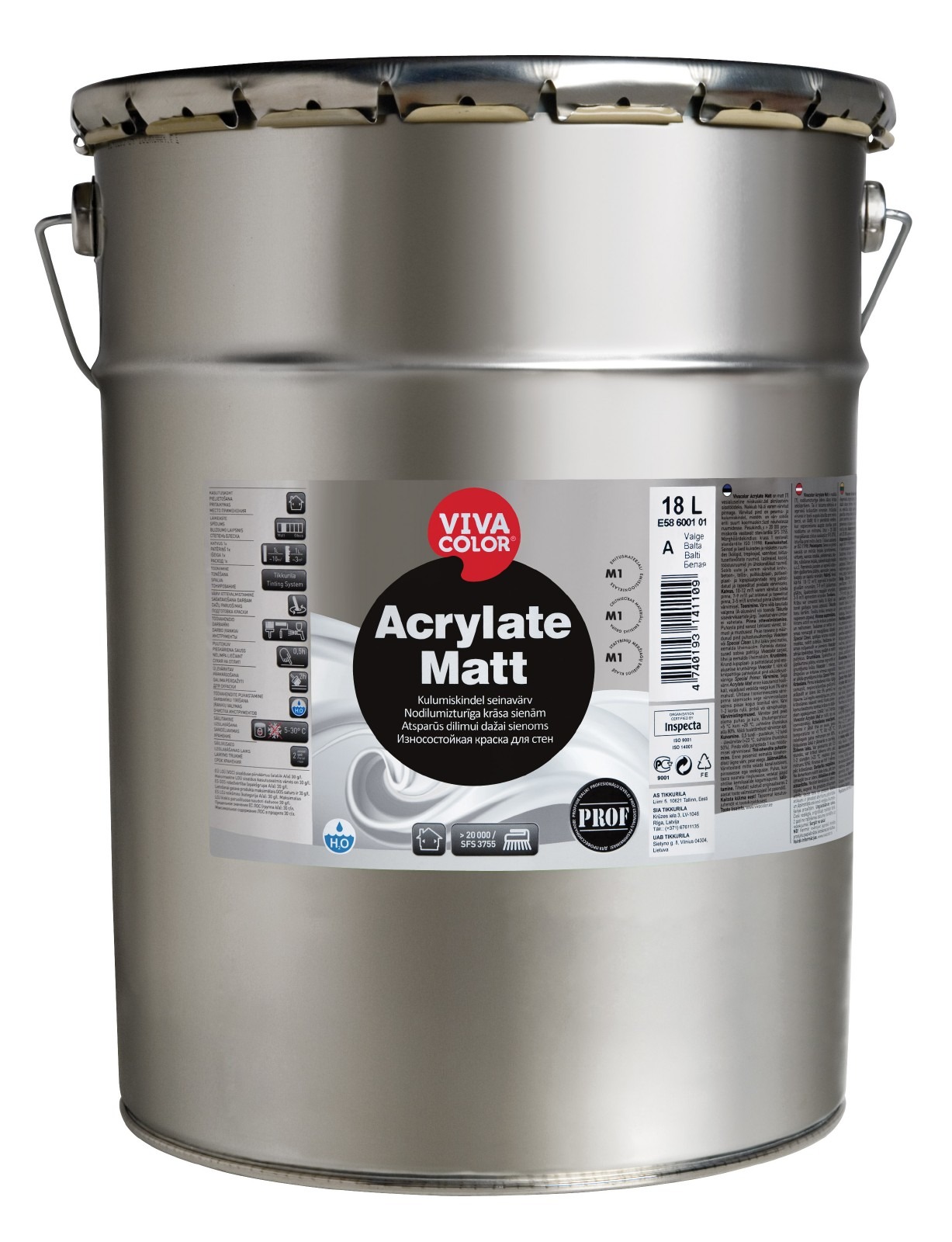 SEINAVÄRV VIVACOLOR ACRYLATE MATT A 18L