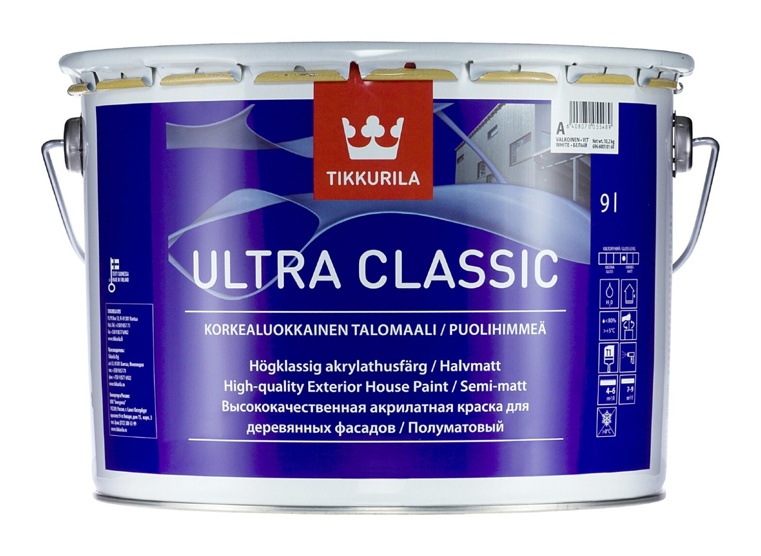 PUITFASSAADIVÄRV TIKKURILA ULTRA CLASSIC A 9L