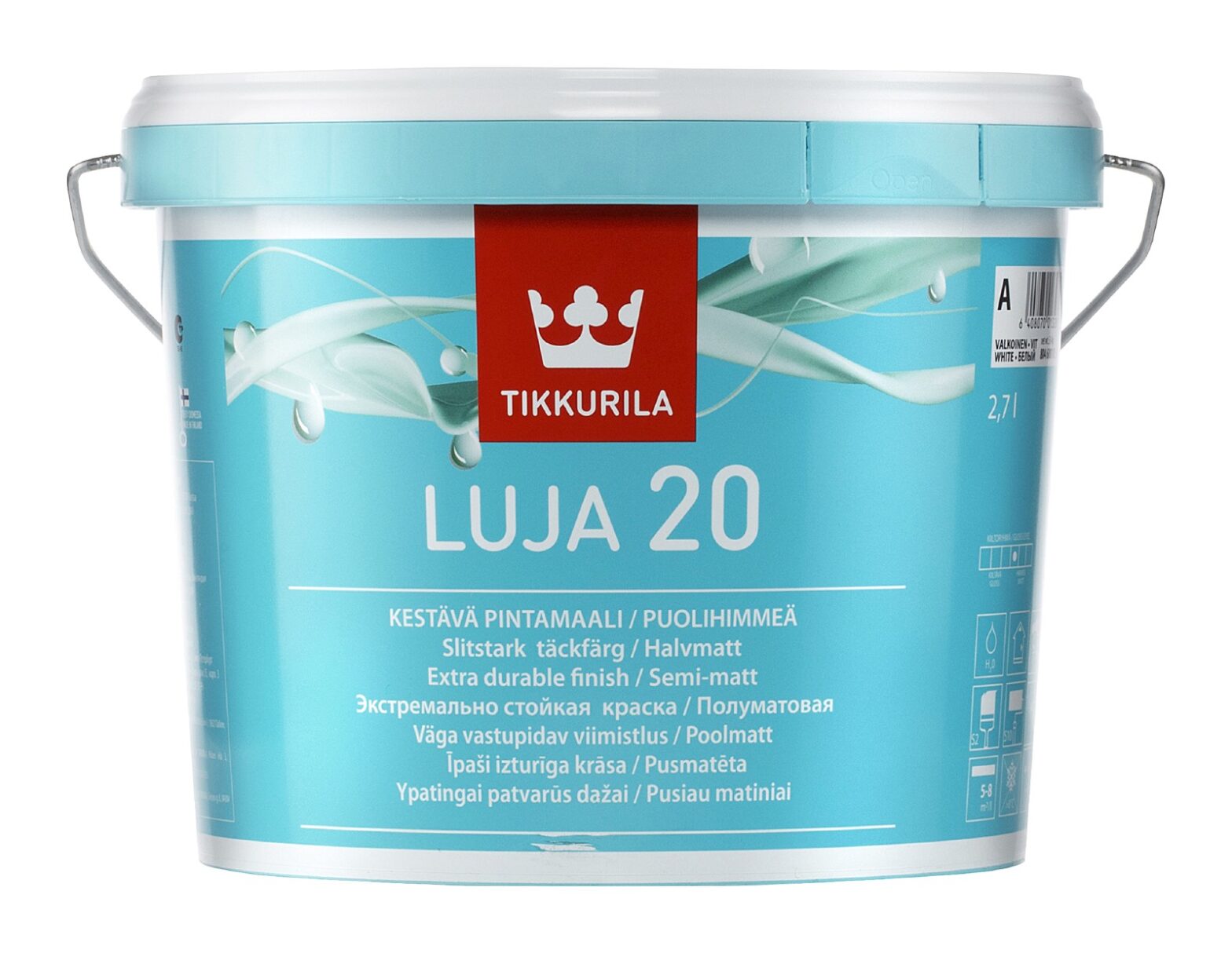 SEINAVÄRV TIKKURILA LUJA 20 A  2,7L POOLMATT