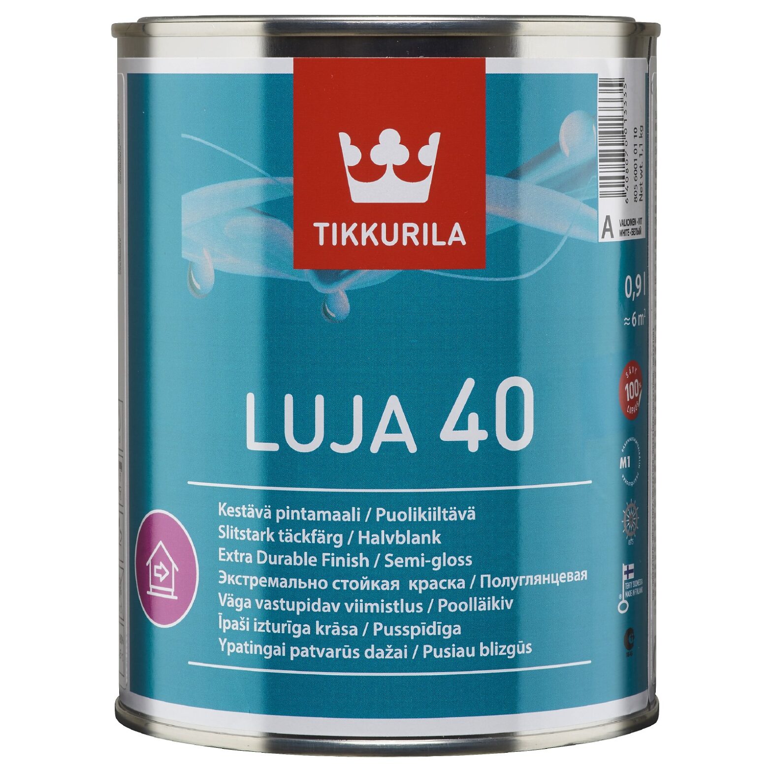 SEINAVÄRV TIKKURILA LUJA 40 A 0,9L POOLLÄIKIV