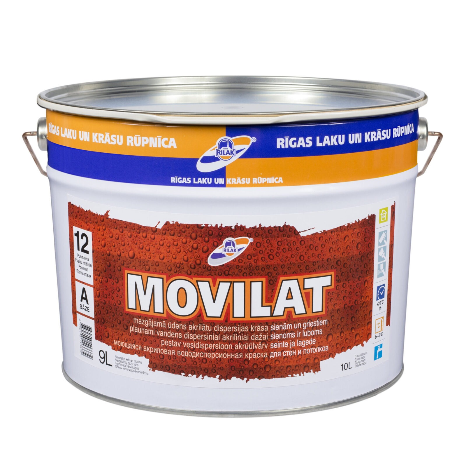 SEINAVÄRV RILAK MOVILAT-12 A 9L POOLMATT