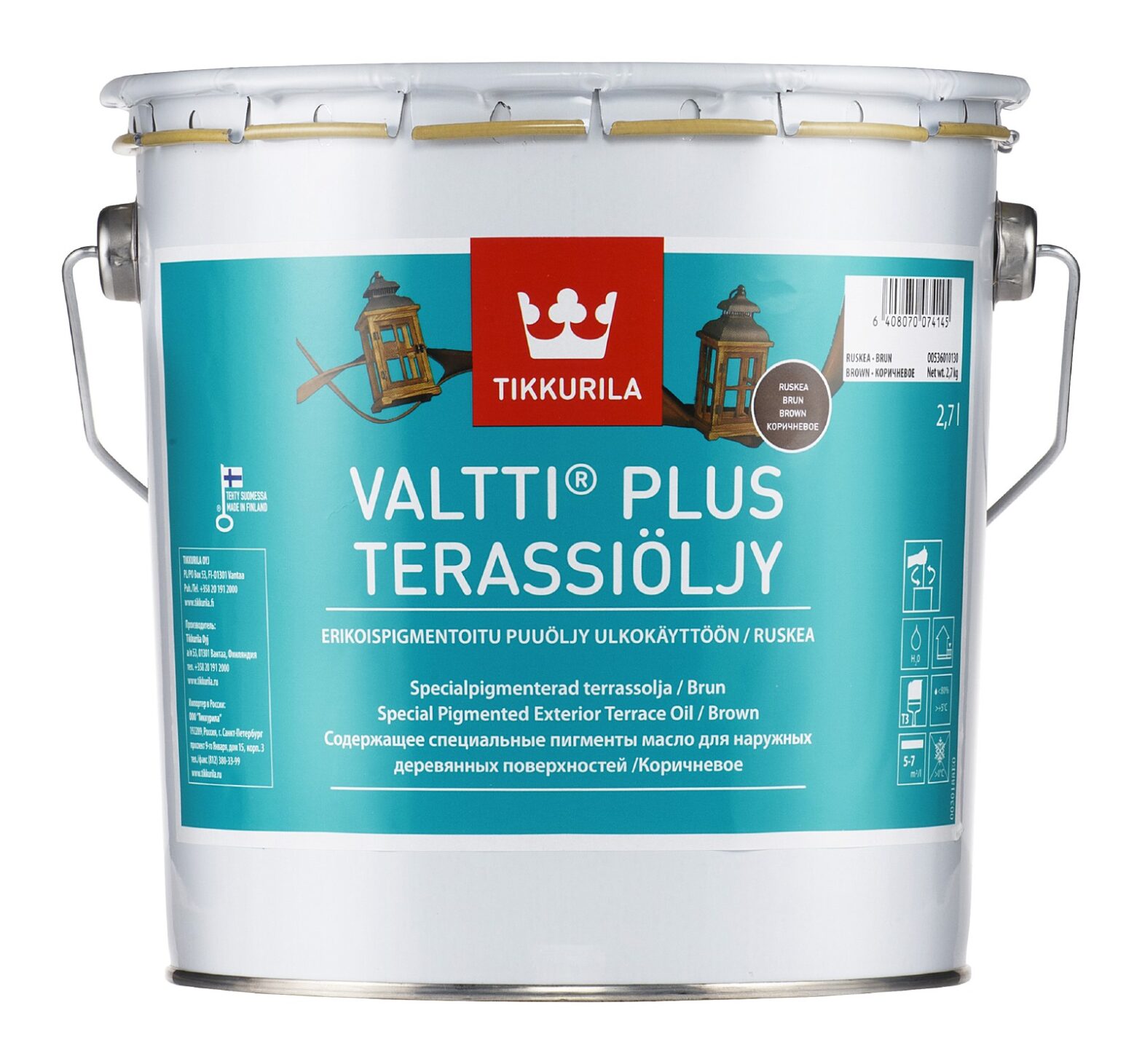 TERRASSIÕLI TIKKURILA VALTTI PLUS OIL PRUUN 2,7L