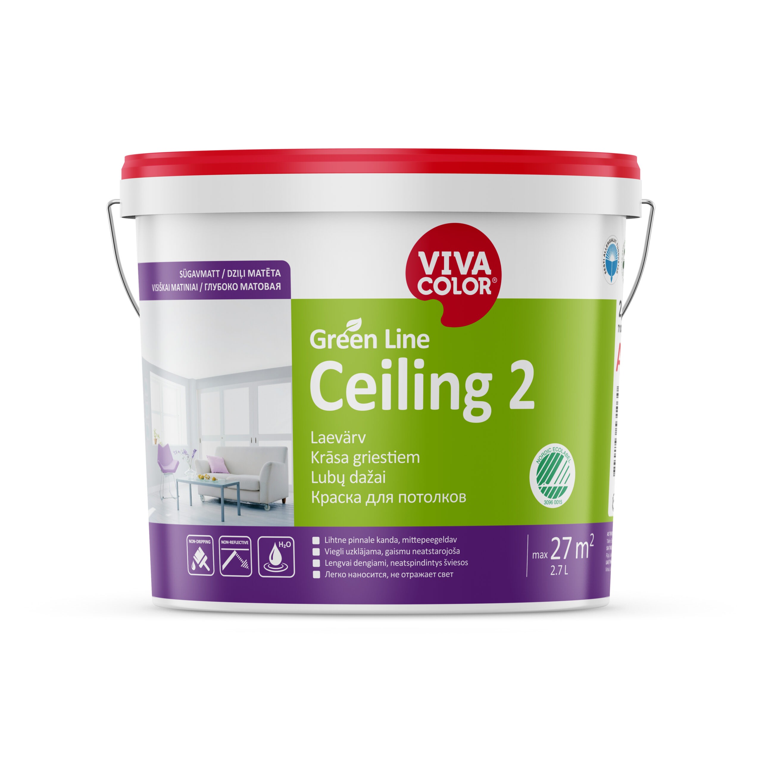 LAEVÄRV VIVACOLOR GREEN LINE CEILING 2 A 2,7L